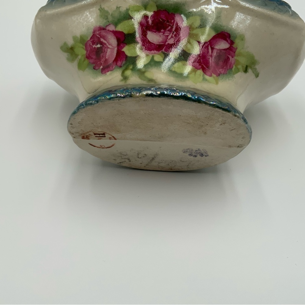 Vintage Antique Czech Porcelain Basket with Floral Design - Picture 5 of 7